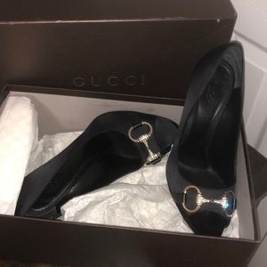 Black Gucci shoes. Wore once for a photo shoot.